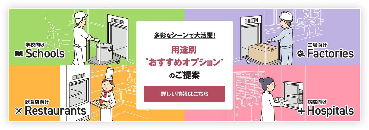 多彩なシーンで大活躍！用途別“おすすめオプション”のご提案